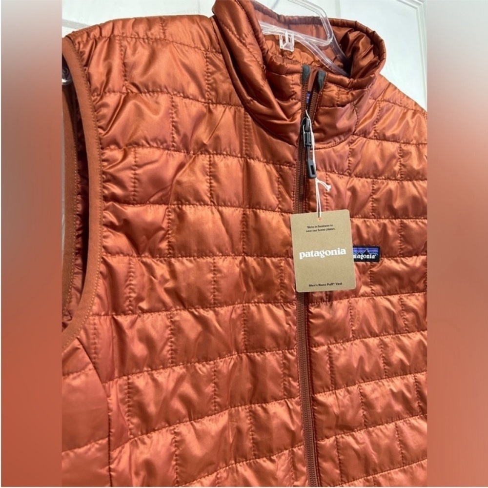 Patagonia Men’s Small Nano Puff Insulated Vest Burnished Red Puffer NWT Puffy - Picture 2 of 7